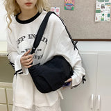 Qfdian New Women Simple All Match Shoulder Handbags Casual Solid Cargo Hobo Bag Streetwear Vintage Crossbody Bags Y2k Aesthetic