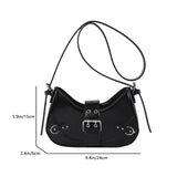 Qfdian Fashion Armpit Bag For Women New Y2K Underarm Bags Solid Color Crescent Shoulder Bag High Quality Crossbody Phone Pouch