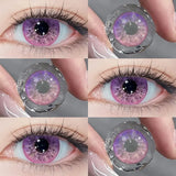 Qfdian 2pcs Diamond Cosplay Nightclub Party Contact Lenses Luxury Softlens 14.2mm
