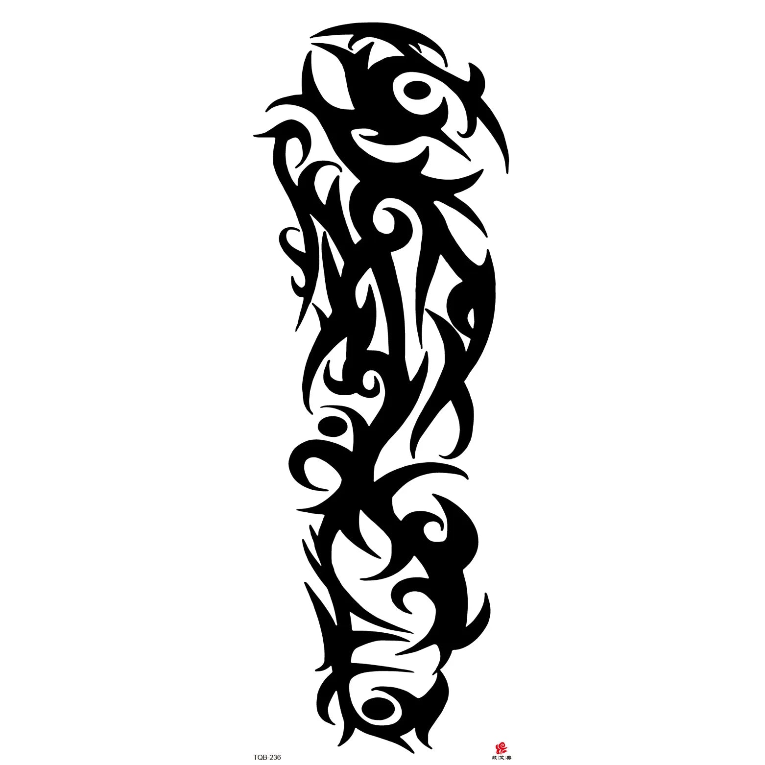 Qfdian Full Arm Tattoo Waterproof Temporary StickerCool Skull Fish Dragon Lion Clock Men Women Art Fake Sticker Glitter Style