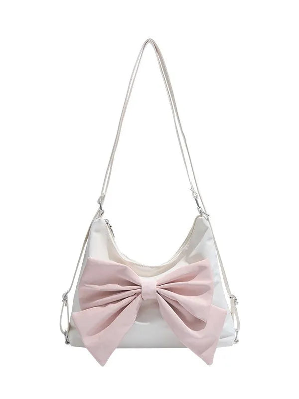 Qfdian Sweet pink commuter armpit bag for women, large capacity one bag, multi-purpose student tote bag for class