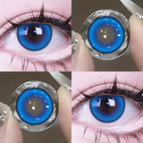 Qfdian Cosplay Myopia Color Contact Lenses Anime Orange Yellow Pupil 6months 1pair Halloween Cute Eye Lenses 14.2mm