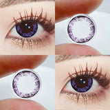 Qfdian 2pcs Diamond Cosplay Nightclub Party Contact Lenses Luxury Softlens 14.2mm