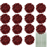 Qfdian Silk Hydrangea Flowers 54 Petals Artificial Hydrangeas with Stem for Flower Arrangement Table Decor Wedding Home Decoration