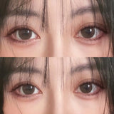 Qfdian Hazel Color Contact Lenses Softlens for Eyes Lenses Cosmetic Eyecontacts with Myopia