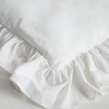 Qfdian White Chair Cover Household Lace Ruffled Seat Slipcovers Living Room Kitchen Office Removable Washable Protector Cushions Covers