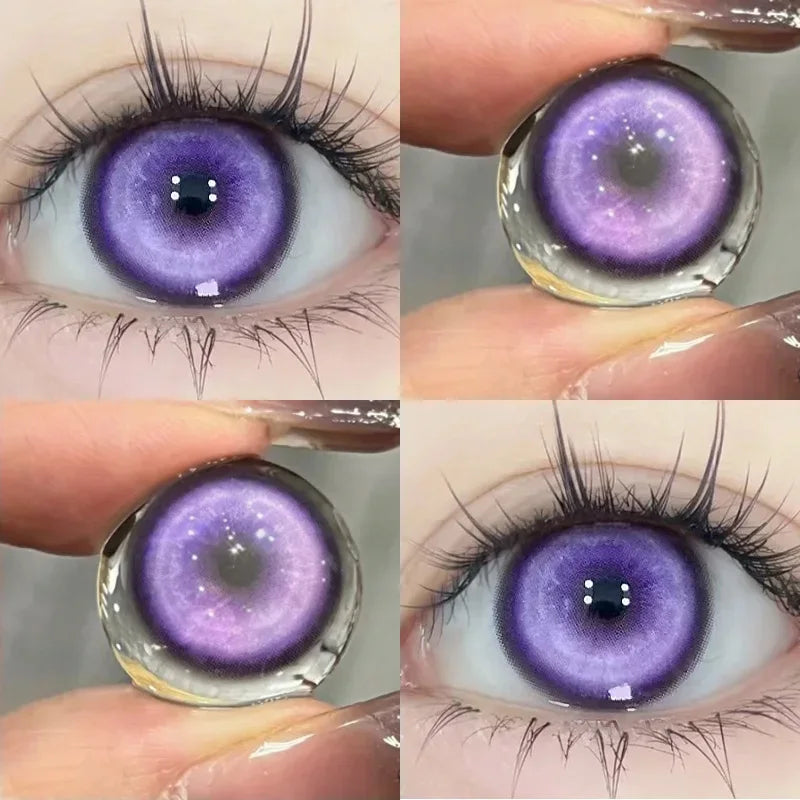 Qfdian Cosplay  Myopia Corlor Contact Lenses Anime Pupil 6months 1pair Halloween Cute Eye Lenses