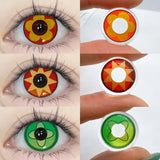 Qfdian Color Contact Lenses Halloween Circle Lens Yearly Genshin Nahida Hutao Mavuika Cosplay