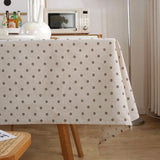 Qfdian Green Printed Pines Birds Tablecloths Rectangle Cotton Linen Table Cloth Table Cover for Kitchen Dining Tables Picnic Decoration