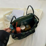 Qfdian Large-capacity Embroidered Tote Bag Women Summer Trendy Cloth Bag Niche Embroidery Shoulder Bag Texture Bucket Bags Canvas Bags