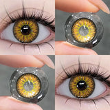 Qfdian 2Pieces Color Contact Lenses Bueatiful Pupil Cosmetic Circle Lens Yearly Cosplay Colour Contacts