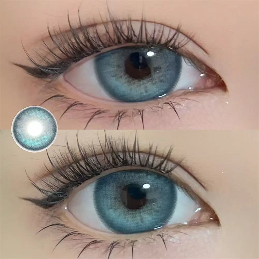 Qfdian 1pair Color Contact Lenses Softlens for Eyes Lenses Cosmetic Eyecontacts with Myopia
