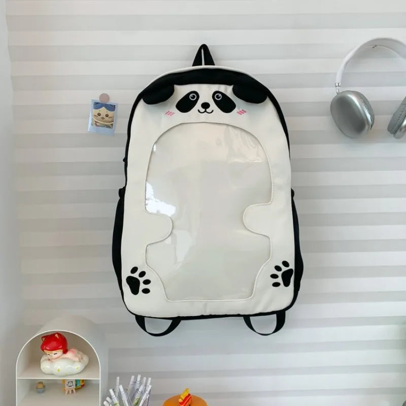 Qfdian Women Kawaii Cartoon Schoolbags High-capacity Fashion Sweet Y2k Aesthetic Ita Bags Students Casual Luxury Design Chic Backpacks