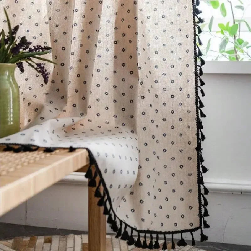 Qfdian Blue Floral Curtain Printing Window Curtains for Light Blocking Drapes Rod Pocket Bedrooms Living Room Bathroom Boho Decorations