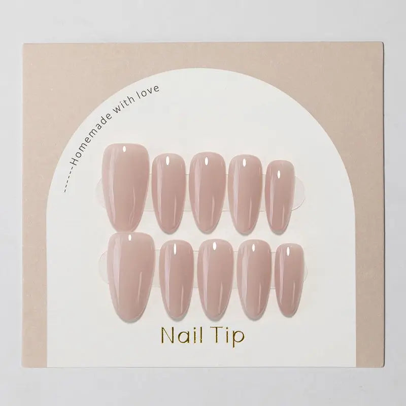 Qfdian 10PCS Handmade Press on Nails Reusable Adhesive False Nails Fake Nails Wearwable Manicure Art Finger Tips Decoration Fashionista