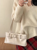 Qfdian Fashion Trendy Office Lady Elegant Shoulder Bags Sweet Y2k Aesthetic Chic Women's Handbags All Match Vintage Fairy Underarm Bag