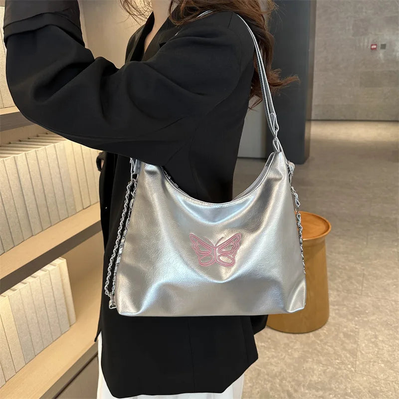 Qfdian Women Tote Bag Shopper Shoulder Bags Handbags Large Capacity Storage Reusable Butterfly Backpack School Bags For Girl Gifts