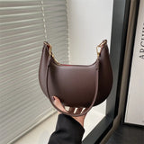 Qfdian New Fashion Underarm Bags High-end Moon-shaped Baseball Bag Showing Luxury Women's Single Shoulder Bag and Handbags