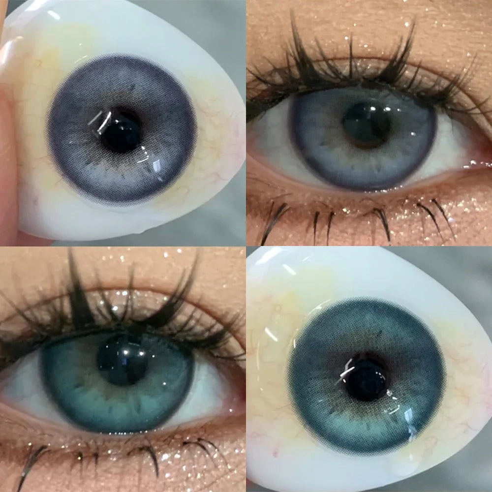 Qfdian 1pair Color Contact Lenses Softlens for Eyes Lenses Cosmetic Eyecontacts with Myopia