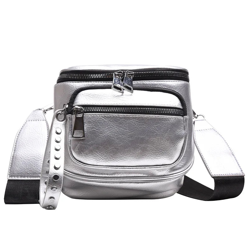 Qfdian PU Bag Female Shoulder Bag Fashion Handbag For Women Messenger Bags With Zipper Designer Bag Ladies Gift Bag