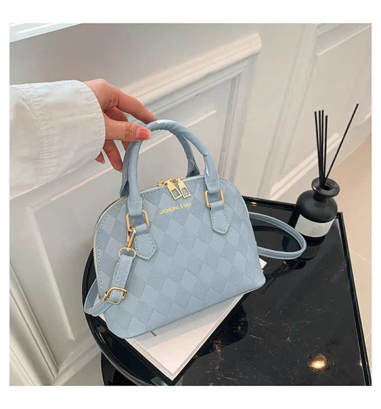 Qfdian Women New Fashion Diamond-shaped Handbag Single-shoulder Crossbody Shell Bag Fashion Girl Outdoor Purse