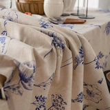 Qfdian Blue Floral Curtain Printing Window Curtains for Light Blocking Drapes Rod Pocket Bedrooms Living Room Bathroom Boho Decorations