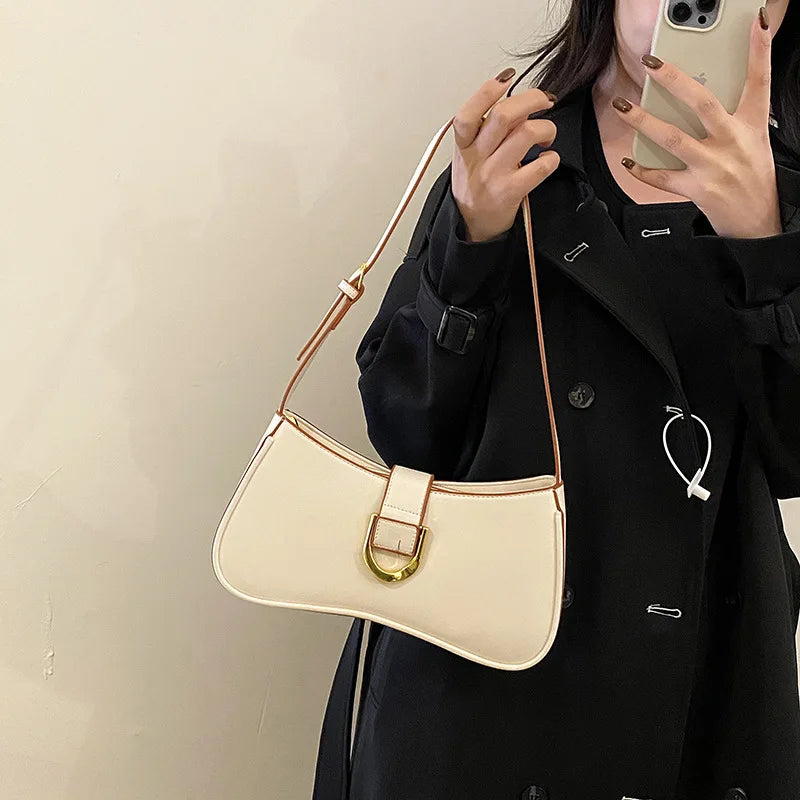 Qfdian Women Shoulder Bag Fashion Girl Underarm Bag Girl School Class Handbag Purse Ladies Commuter Mobile Phone Wallets