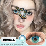 Qfdian 2pcs Diamond Cosplay Nightclub Party Contact Lenses Luxury Softlens 14.2mm