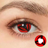 Qfdian 2Pcs/Pair Contacts Annually Red Color Contact Lenses Cosplay Halloween Eye Lenses