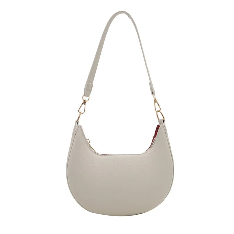 Qfdian New Fashion Underarm Bags High-end Moon-shaped Baseball Bag Showing Luxury Women's Single Shoulder Bag and Handbags