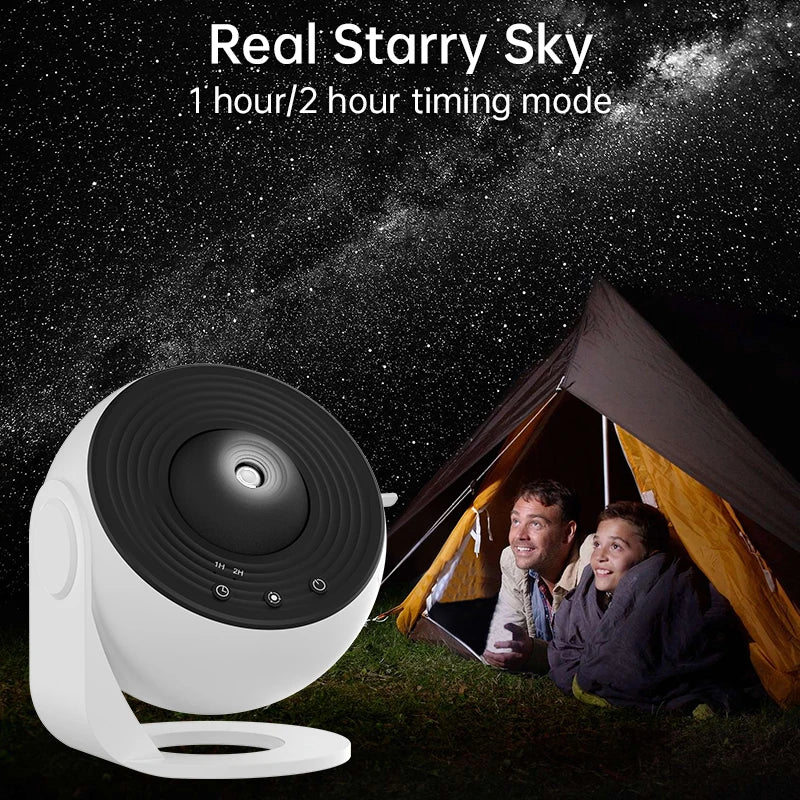 Qfdian Night Light Galaxy Projector Starry Sky Projector 360° Rotate Planetarium Lamp For Kids Bedroom Valentines Day Gift Wedding Deco