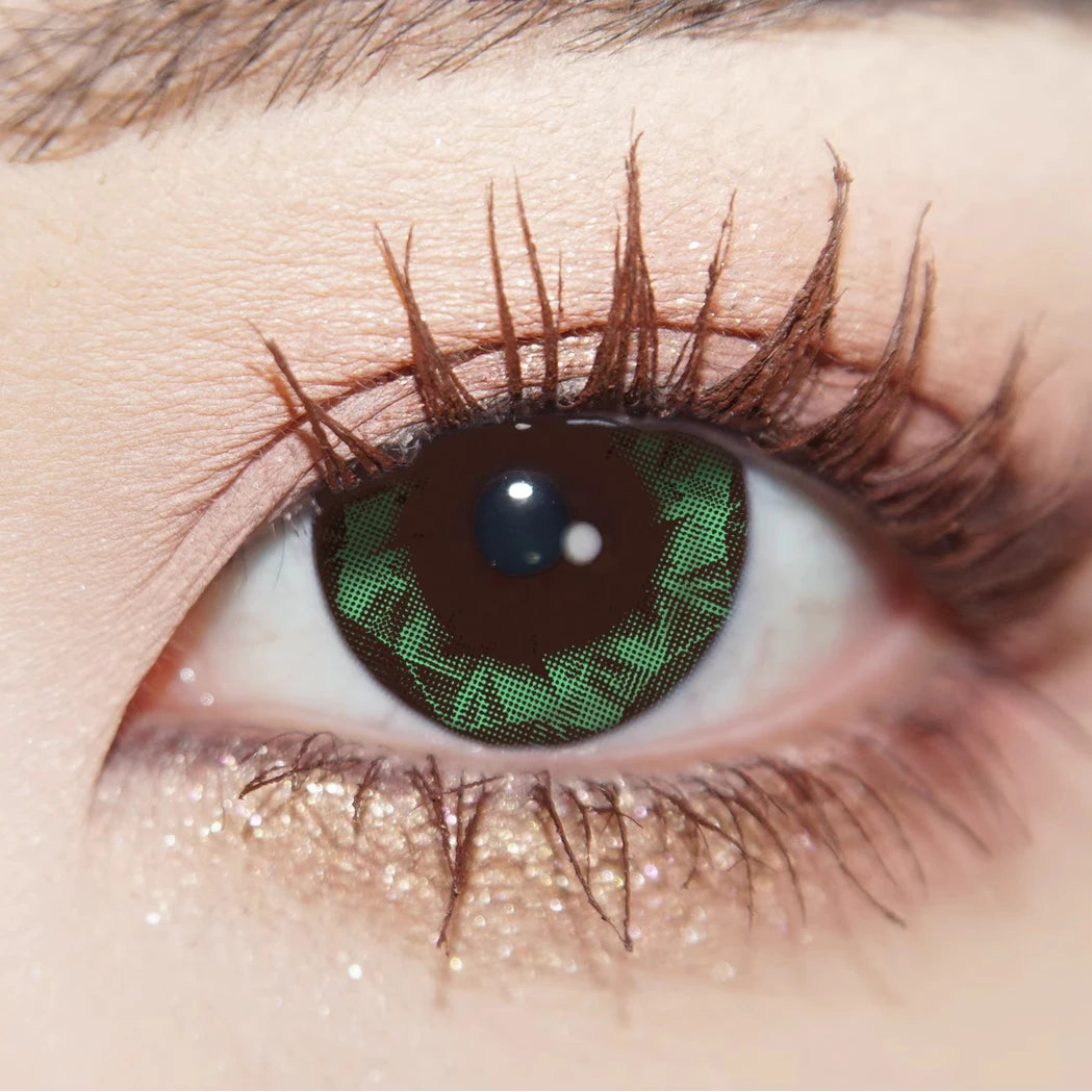 Qfdian Graded 1pair Color Contact Lenses Diamond Series Softlens 14.4mm