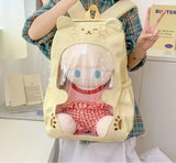Qfdian Women Kawaii Cartoon Schoolbags High-capacity Fashion Sweet Y2k Aesthetic Ita Bags Students Casual Luxury Design Chic Backpacks