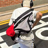 Qfdian Y2k Aesthetic All Match Women Streetwear Handbags Vintage Grunge Men Crossbody Bag Fashion All Match Cargo Shoulder Bags Trendy