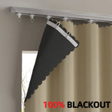 Qfdian Blackout Curtains High Shading Protection Living room Partition window Bedroom Hook curtain 150 200