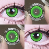 Qfdian Cosplay  Myopia Color Contact Lenses Anime Pupil 6months 1pair Halloween Cute 14.2mm Softlens