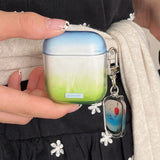 Qfdian Simple Transparent Gradient Smudging TPU Case For Apple Airpods 2 3 Earphone Coque Soft Silicone Funda For Airpods Pro 2nd Cover