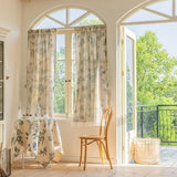 Qfdian 1 Panel Kids Blackout Curtain for Bathroom Bedroom Living Room Classroom Sheer Overlay Double Layer Rod Pocket Drapery with Lace