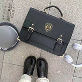 Qfdian Preppy JK Y2k Aesthetic Fashion Casual Women Handbags All Match Girls School Backpacks Korean Simple Shoulder Crossbody Bags