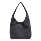 Qfdian Fashion Women's Tote Bag Corduroy Simple Casual Large Capacity Designer Handbags for Women Travel Solid Shopper Bag