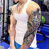 Qfdian Full Leg Arm Temporary Herbal Juice Ink Tattoo Stickers Lasting  15 Days Waterproof Tattoo  Animal  Tattoo Stickers for Men Boys