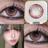 Qfdian Graded 1pair Color Contact Lenses Diamond Series Softlens 14.4mm