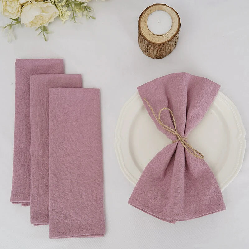 Qfdian 10PC Cloth Napkins Dark Green 30X45cm Thanksgiving Cotton Dinner Napkin for Wedding Party Baby Shower Christmas Table Decoration