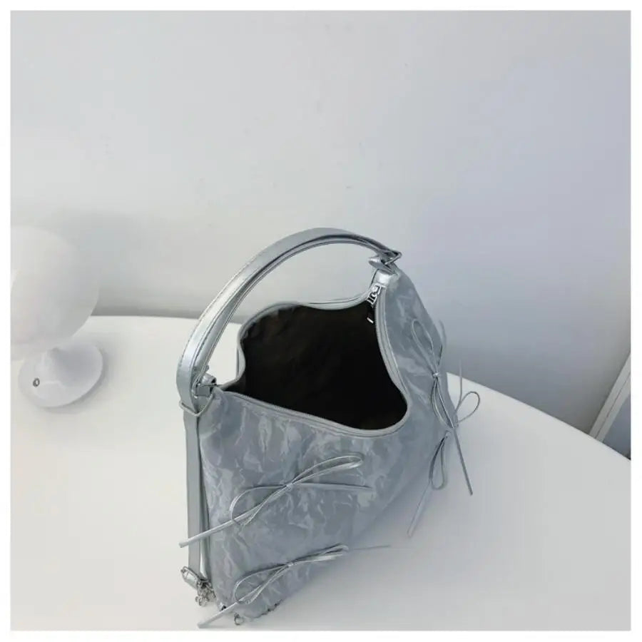 Qfdian Fashion Korean version bow single shoulder bag, female niche design, versatile casual bag, tote bag