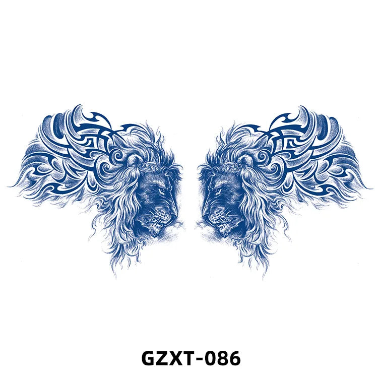 Qfdian New Wholesale Juice Chest Stickers Tattoo Herbal Semi-permanent Back Tatoo Wings Tattoo Stickpaper