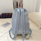 Qfdian Backpack for College Students, High School, Large Capacity Travel Backpack, Solid Color, Simple Computer Backpack