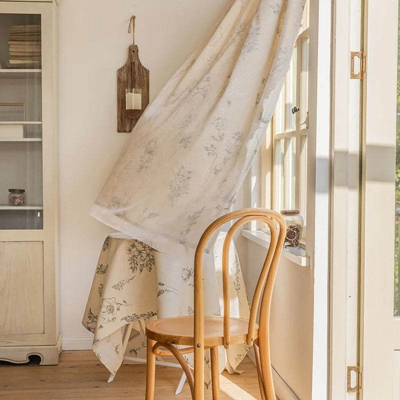 Qfdian 1 Panel Kids Blackout Curtain for Bathroom Bedroom Living Room Classroom Sheer Overlay Double Layer Rod Pocket Drapery with Lace