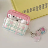 Qfdian INS Pink Ribbon Wave Shell For Airpods 1/2 3 4 Clear Soft Earphone Case For AirPods Pro 2 2nd Wireless Earphone Protective Cover