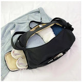 Qfdian Travel bag, women's large capacity training and fitness bag, storage crossbody backpack, adjustable shoulder strap