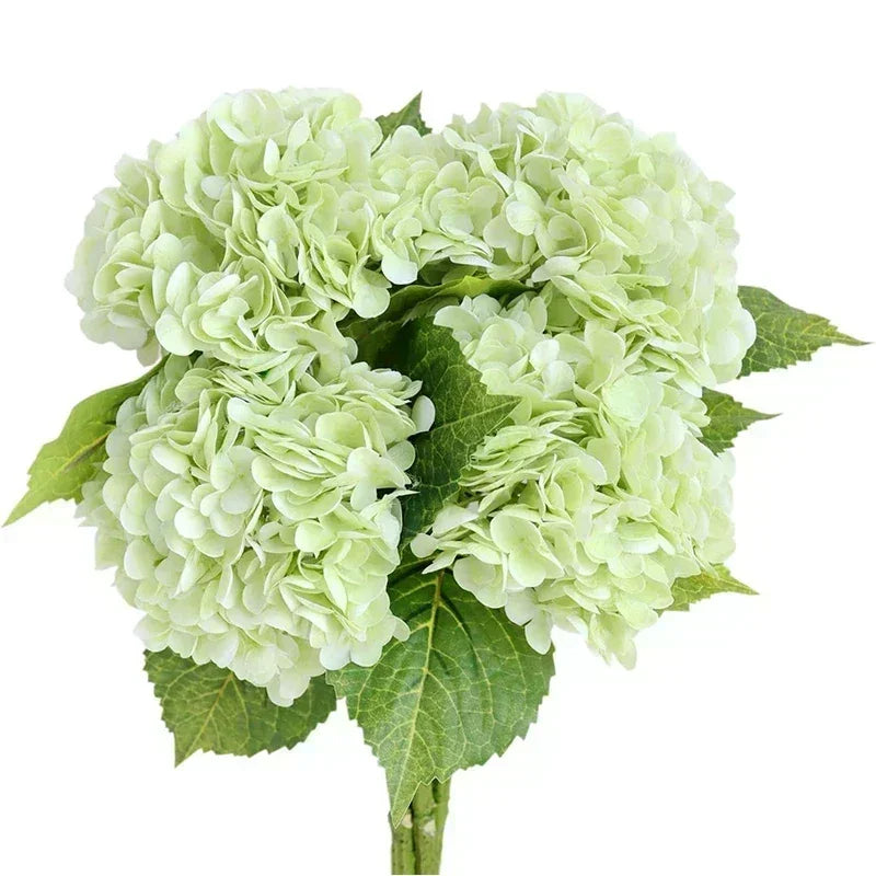 Qfdian 4 pcs Hydrangea Artificial Flowers Real Touch Latex Artificial Hydrangea for Wedding Bouquet Party Home Decor